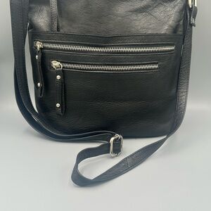 Creamy soft Black Great American Leather Works Crossbody
